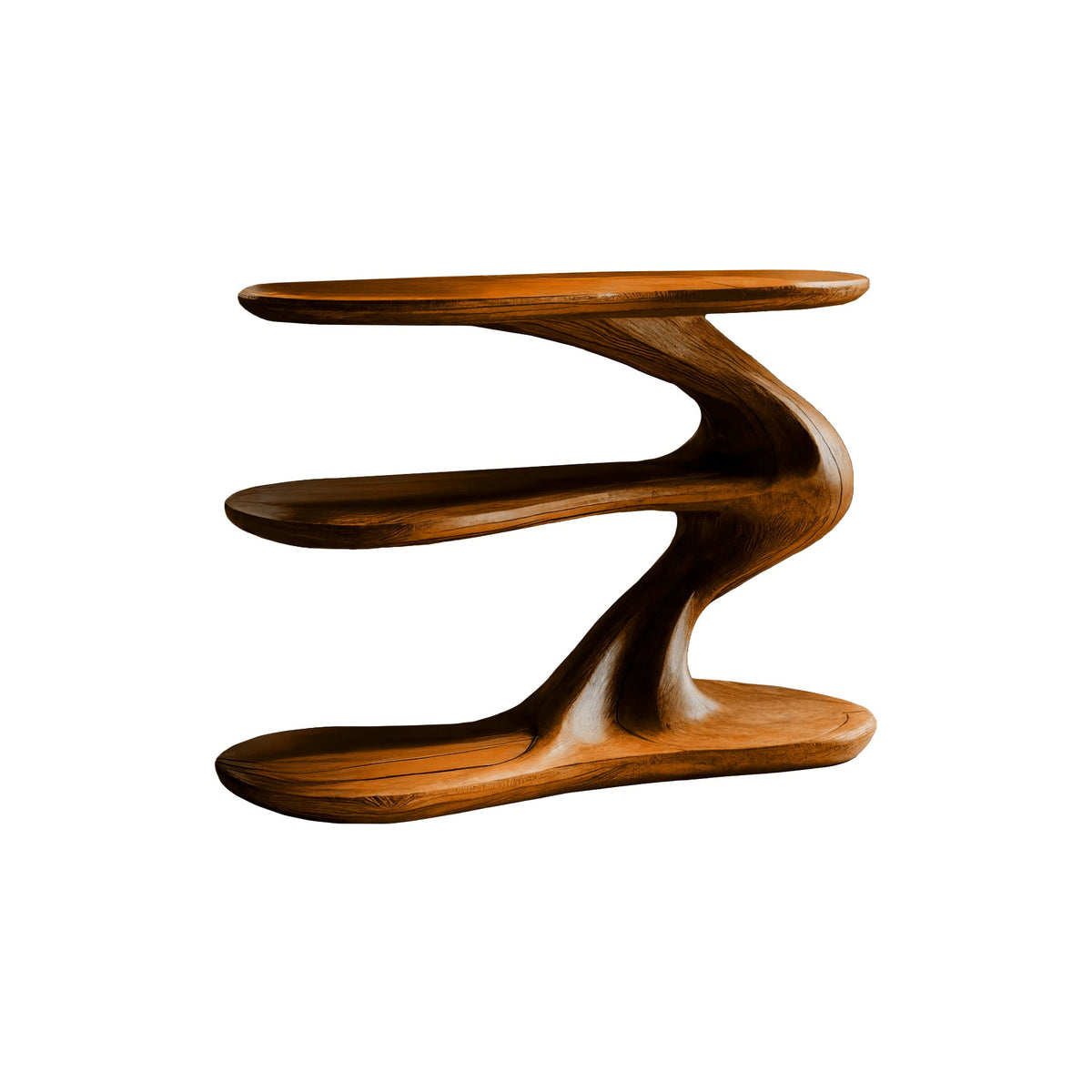 Serenata Sculpted Solid Wood Record Player Stand