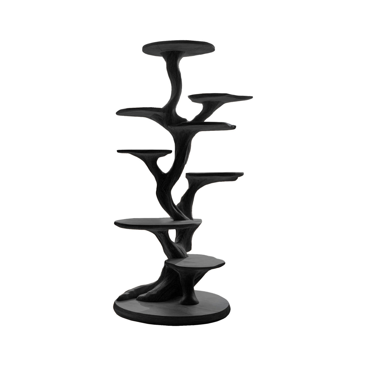 Silvae Sculpted Solid Wood Tree-Inspired Cat Tree Shelf