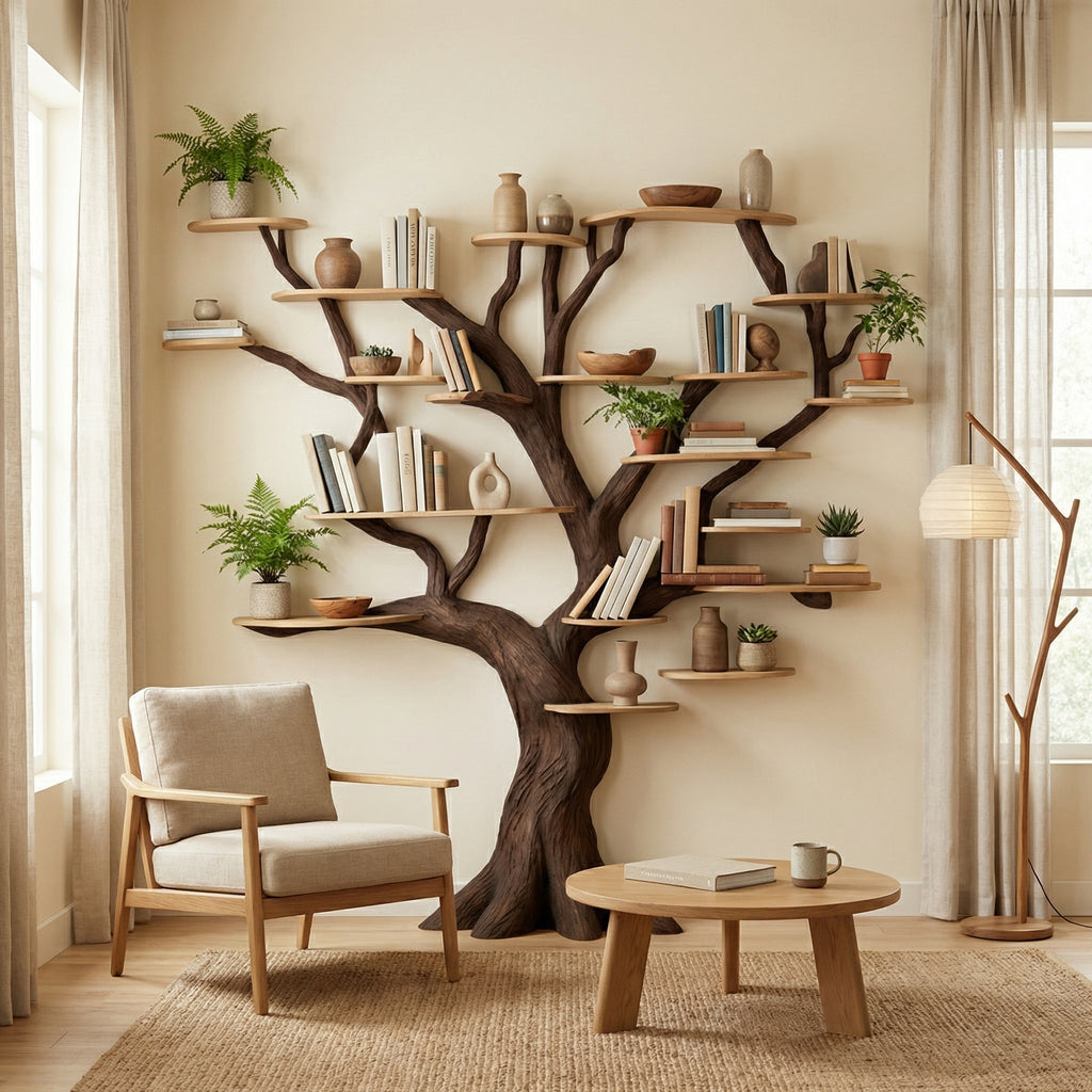 Tree Branch Floating Bookshelf Decor
